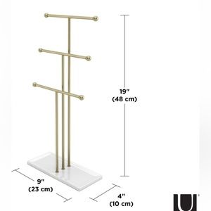 Gold & White Jewelry Holder